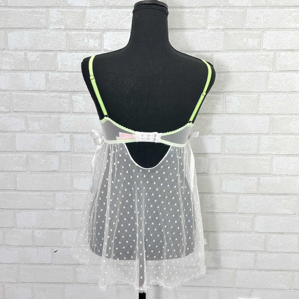 Vintage Victorias Secret Y2K Babydoll Sheer Chemise 34C Push Up Fairy Coquette - Picture 4 of 12